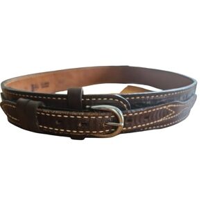 Vintage Justin Hand Tooled Leather Belt